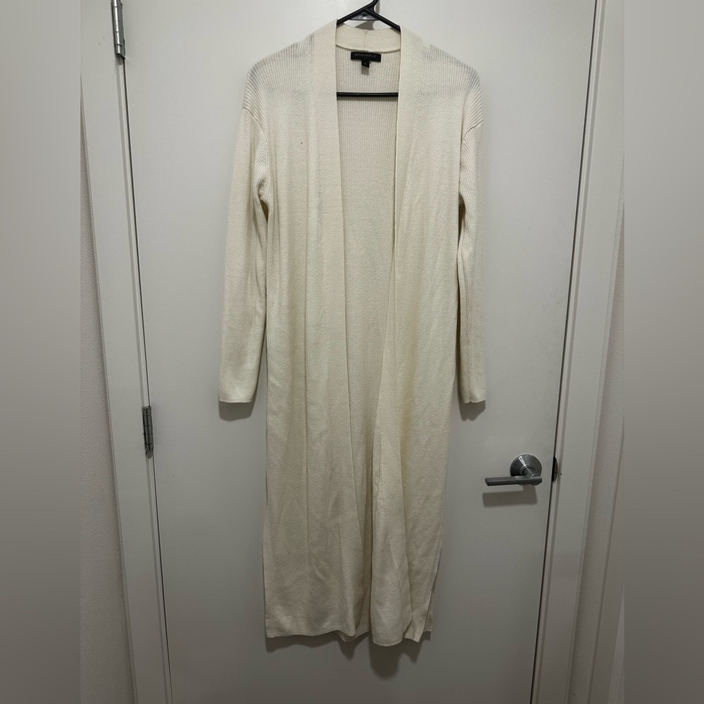 Banana Republic Long Cream Open Cardigan